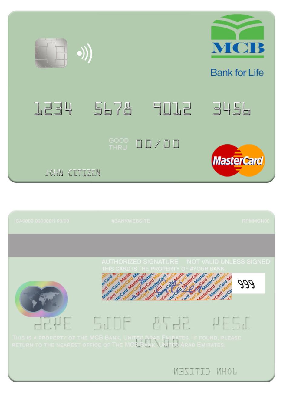United Arab Emirates MCB Bank mastercard